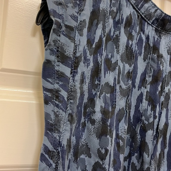 NWT Anthropologie Blue Camouflage Dress- Size S - Picture 11 of 16